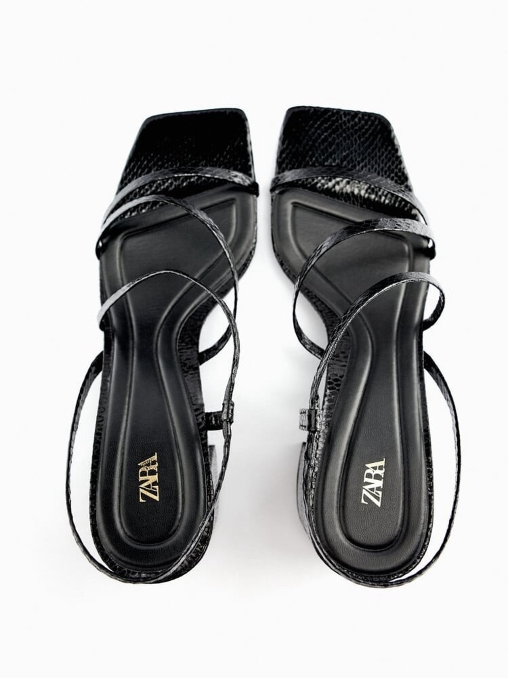 NWT Zara Strappy Sandal with Block Heel - Picture 2 of 10